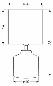 Stolní lampa MINOS 1xE14/40W/230V hnědá/bílá