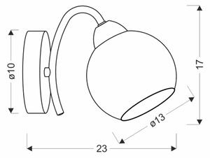 Nástěnná lampa NESTOR 1xE27/40W/230V mosaz