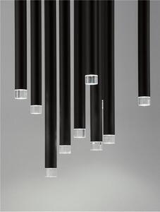 Nova Luce Závěsné LED svítidlo DANDIA černý hliník 60W 3000K stmívatelné