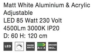 Nova Luce Závěsné LED svítidlo DEA, 85W 3000K stmívatelné Stmívaní: Nesmívatelné