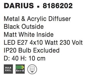 Nova Luce Stropní svítidlo DARIUS, E27 4x12W Barva: Nikl