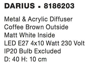 Nova Luce Stropní svítidlo DARIUS, E27 4x12W Barva: Bronz