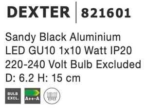 Nova Luce Bodové svítidlo DEXTER, GU10 1x10W Barva: Černá