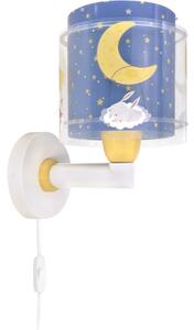 Dalber 76639 - Dětská nástěnná lampa MOON DREAMS 1xE27/15W/230V modrá