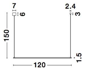 Nova Luce Závěsné LED svítidlo ELETTRA, 20W 3000K Barva: Černá
