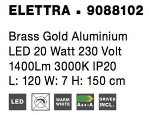 Nova Luce Závěsné LED svítidlo ELETTRA, 20W 3000K Barva: Černá
