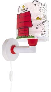 Dalber 76309 - Dětská nástěnná lampa SNOOPY 1xE27/15W/230V bílá/červená