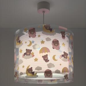 Dalber 41572S - Dětský lustr BABY TEDDY 1xE27/15W/230V růžová