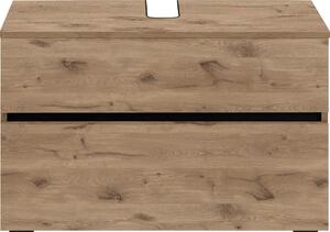 Skříňka pod umyvadlo v dekoru dubu v přírodní barvě 80x55 cm Wisla – Støraa