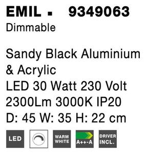 Nova Luce Stropní LED svítidlo EMIL, 30W 3000K stmívatelné Barva: Bílá
