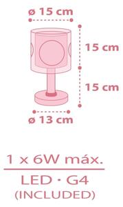Dalber 60911 - LED Dětská lampička PRINCESS DANCE 1xG4/4W/230V růžová