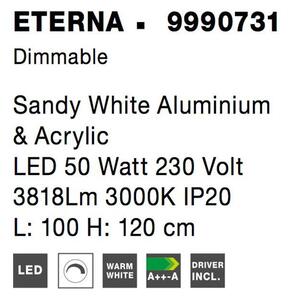 Nova Luce Závěsné LED svítidlo ETERNA, 50W 3000K stmívatelné Barva: Černá