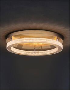 Nova Luce Stropní LED svítidlo FIORE antický zlatý mosazný hliník a akryl 60W 3000K stmívatelné