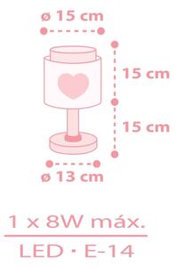 Dalber 76011NS - LED Dětská lampička BABY DREAMS 1xG4/4W/230V růžová