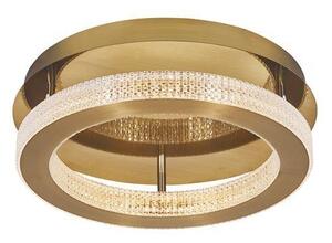 Nova Luce Stropní LED svítidlo FIORE antický zlatý mosazný hliník a akryl 40W 3000K stmívatelné