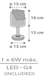 Dalber 76301 - LED Dětská lampička SNOOPY 1xG4/4W/230V bílá/červená