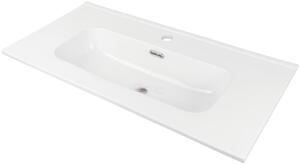 Deante Tubo umyvadlo 80x38.5 cm obdélníkový nábytkový-zápustný bílá lesk CTU_6U8M
