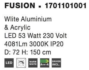 Nova Luce Závěsné LED svítidlo FUSION, 53W 3000K Barva: Zlatá
