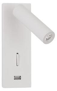 Nova Luce Bodové LED svítidlo FUSE, USB nabíjení, 3W 3000K Barva: Bílá