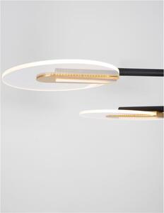 Nova Luce Závěsné LED svítidlo GENTI černý a zlatý hliník a akryl 42W 3000K