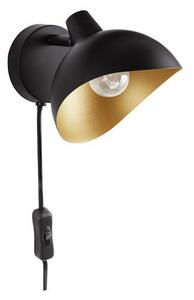 Nova Luce Nástěnné svítidlo GEETI matná černá a zlatý kov E14 1x5W