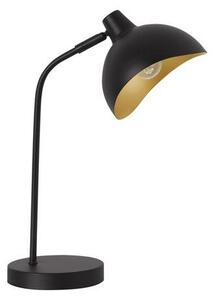 Nova Luce Stolní lampa GEETI matná černá a zlatý kov E14 1x5W