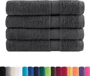 Prémiové saunové osušky SOLUND 4 ks antracitové 80x200 cm 600 g/m²