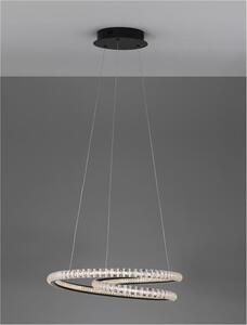 Nova Luce Závěsné LED svítidlo GINEVRA černý hliník a akryl 45W 3000K stmívatelné