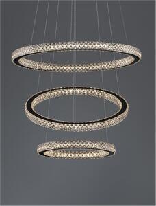 Nova Luce Závěsné LED svítidlo GINEVRA černý hliník a akryl 69W 3000K stmívatelné