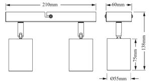 Osram - Bodové svítidlo ELEMENTAL 2xGU10/6W/230V