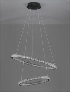 Nova Luce Závěsné LED svítidlo GINEVRA černý hliník a akryl 54W 3000K stmívatelné