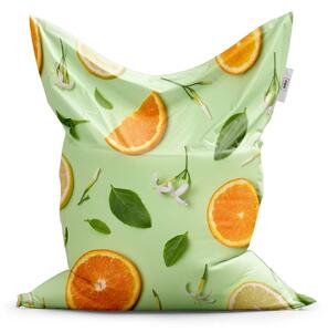 Sablio Sedací vak Classic Citrus a květ - 150x100 cm