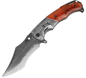 KnifeBoss damaškový zavírací nůž Skull VG-10