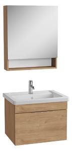 Koupelnová skříňka s umyvadlem a zrcadlem VitrA Mia 64x49x45 cm zlatý dub mat