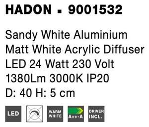 Nova Luce Stropní LED svítidlo HADON, 24W 3000K Barva: Černá