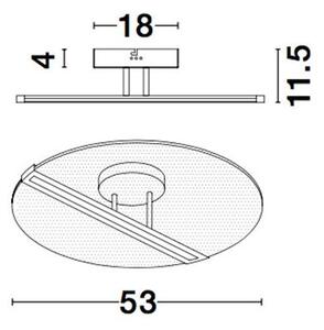 Nova Luce Stropní LED svítidlo JERTUNA zlatý hliník a akryl 30W 3000K