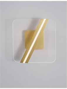 Nova Luce Stropní LED svítidlo JERTUNA zlatý hliník a akryl 21W 3000K