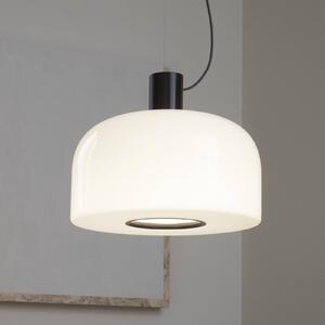 FLOS Bellhop Glass S2 závěsné svítidlo, čokoládově hnědá, Ø 45 cm