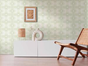 A.S. Création | Vliesová tapeta na zeď Retro Chic 39533-1 | 0,53 x 8,5 m | zelená, bílá