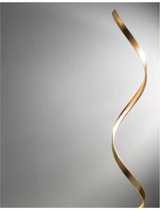 Nova Luce Stojací LED lampa LEON plátkovaný zlatý hliník a akryl 28W 3000K