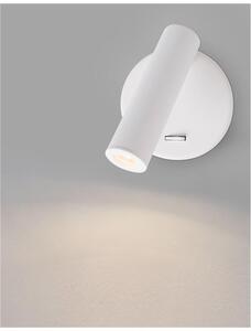 Nova Luce Bodové LED svítidlo LAREDO, 3W 3200K vypínač na těle Barva: Bílá