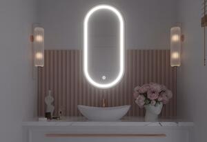 Zrcadlo s osvětlením ROBIEN, 50x100x4, černá