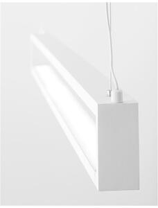 Nova Luce Závěsné LED svítidlo LINE bílá hliník a akryl rotační 38W 3000K