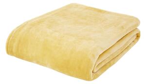 Žlutá deka z mikroplyše 130x170 cm Raschel Velvet – Catherine Lansfield