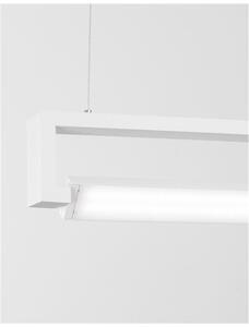 Nova Luce Závěsné LED svítidlo LINE bílá hliník a akryl rotační 38W 3000K