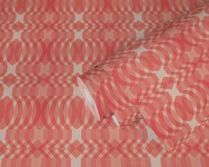A.S. Création | Vliesová tapeta na zeď Retro Chic 39534-4 | 0,53 x 8,5 m | červená, bílá