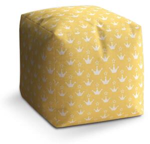 Sablio Taburet Cube Princeznovské korunky - 40x40x40 cm