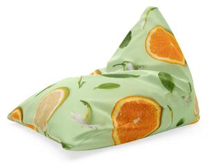 Sablio Sedací vak Triangl Citrus a květ: 120 x 100 x 100 cm