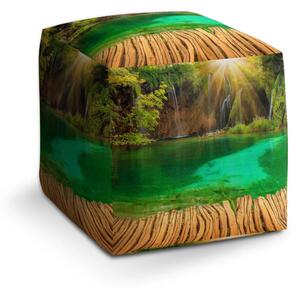 Sablio Taburet Cube Jezírko s vodopádem - 40x40x40 cm
