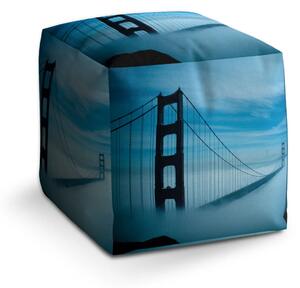 Sablio Taburet Cube Golden Gate 3 - 40x40x40 cm